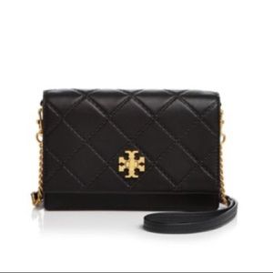 Tory Burch Georgia turn lock black mini bag